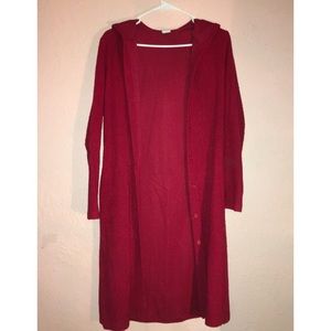 Red Long Cardigan